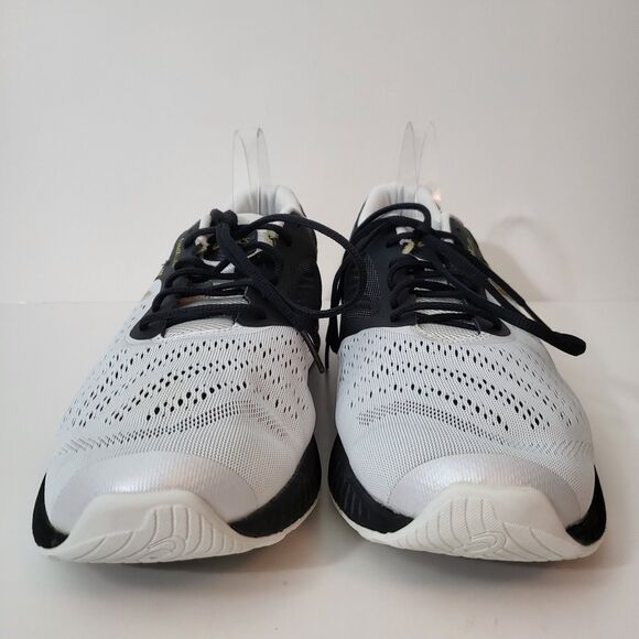 ASICS Sneakers Mens 14 FuzeX Lyte Shoes Black White Gold Athletic Casual Lace Up - Picture 3 of 9